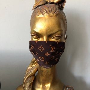 Face mask designer inspired print